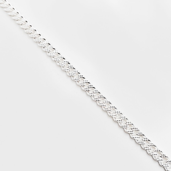 Pulsera Eslabón Cubana Martillada