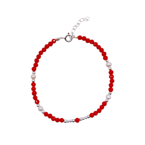 Pulsera de Cristales y Perla Pulsera de Cristales y Perla