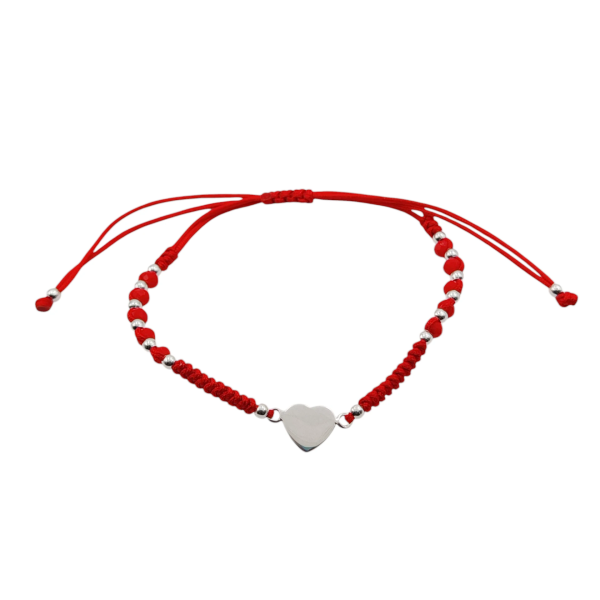 Pulsera Roja de Corazón Ajustable
