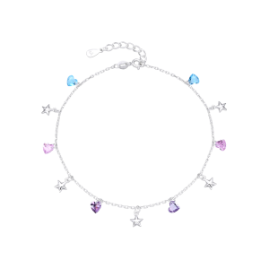 Tobillera de Estrellas y Corazones