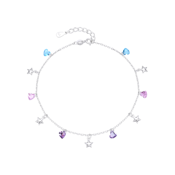 Tobillera de Estrellas y Corazones