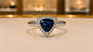 Anillo de Circonia Azul