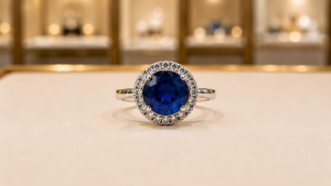 Anillo Circonia Azul
