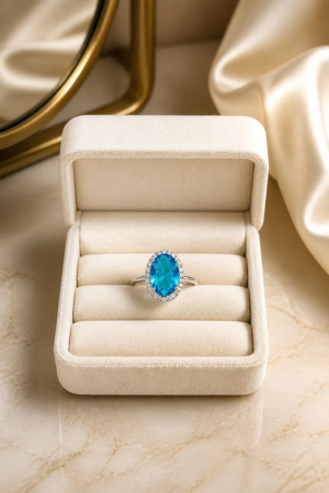 Anillo Circonia Celeste