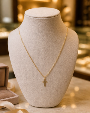 Cadena de Oro con Dije de Cruz