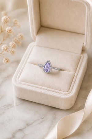 Anillo Circonia Lavanda