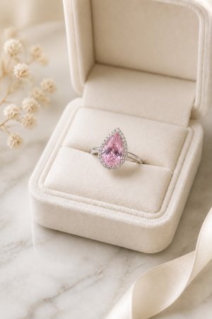 Anillo Circonia Rosa