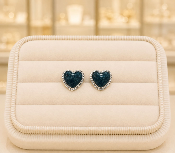 Aretes Pegados De Corazón