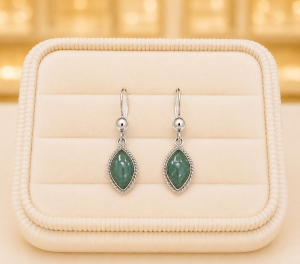 Aretes Colgantes De Jade